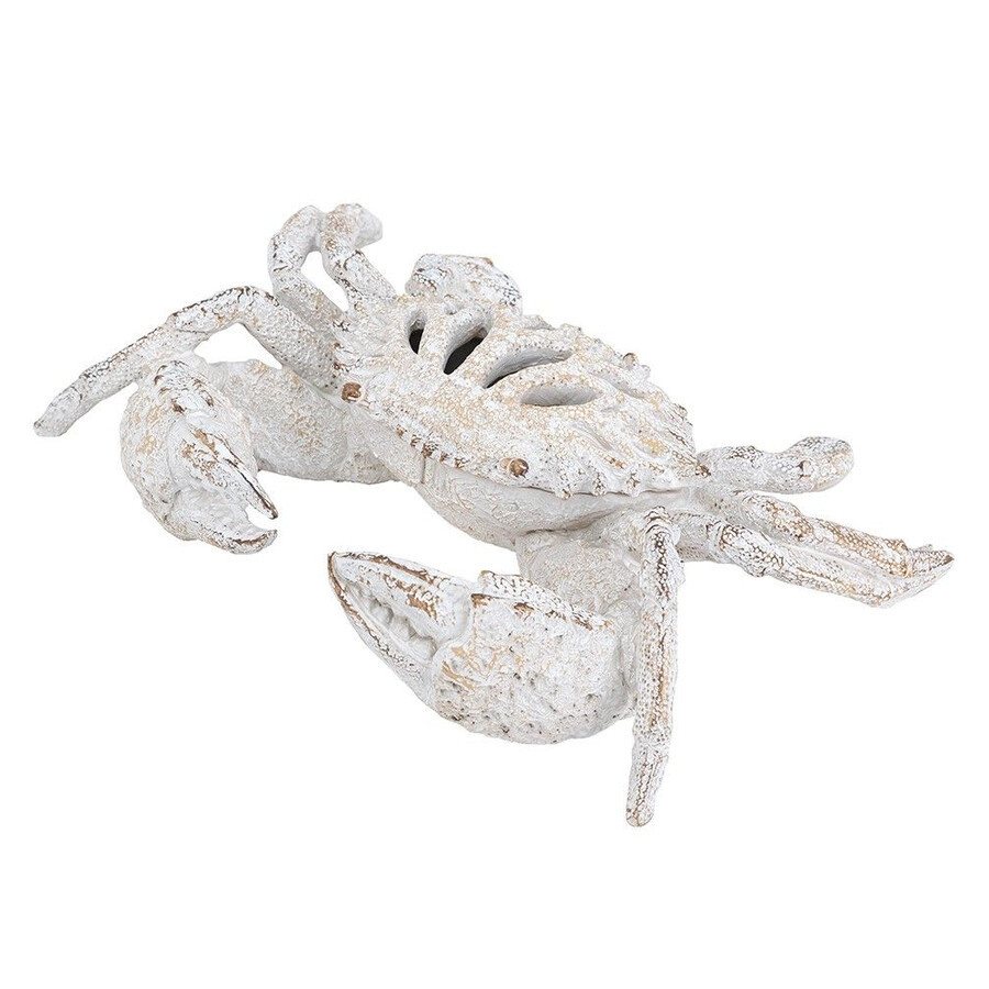 Статуэтка краб с детализированной текстурой в белом цвете Marine Accessories