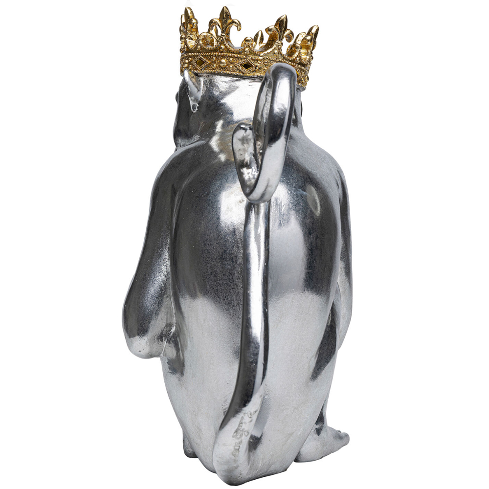 Статуэтка обезьяна в короне серебряная Golden Monkey