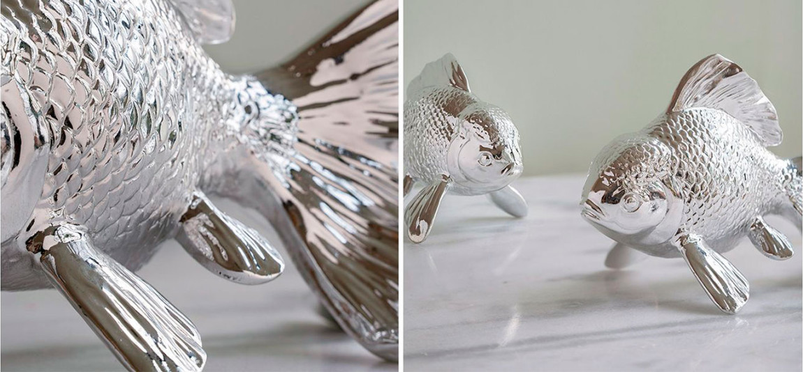 Статуэтка серебряная рыбка Fish