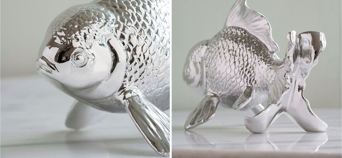 Статуэтка серебряная рыбка Fish
