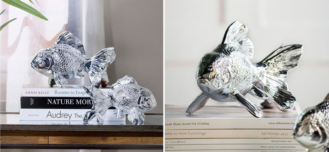 Статуэтка серебряная рыбка Fish