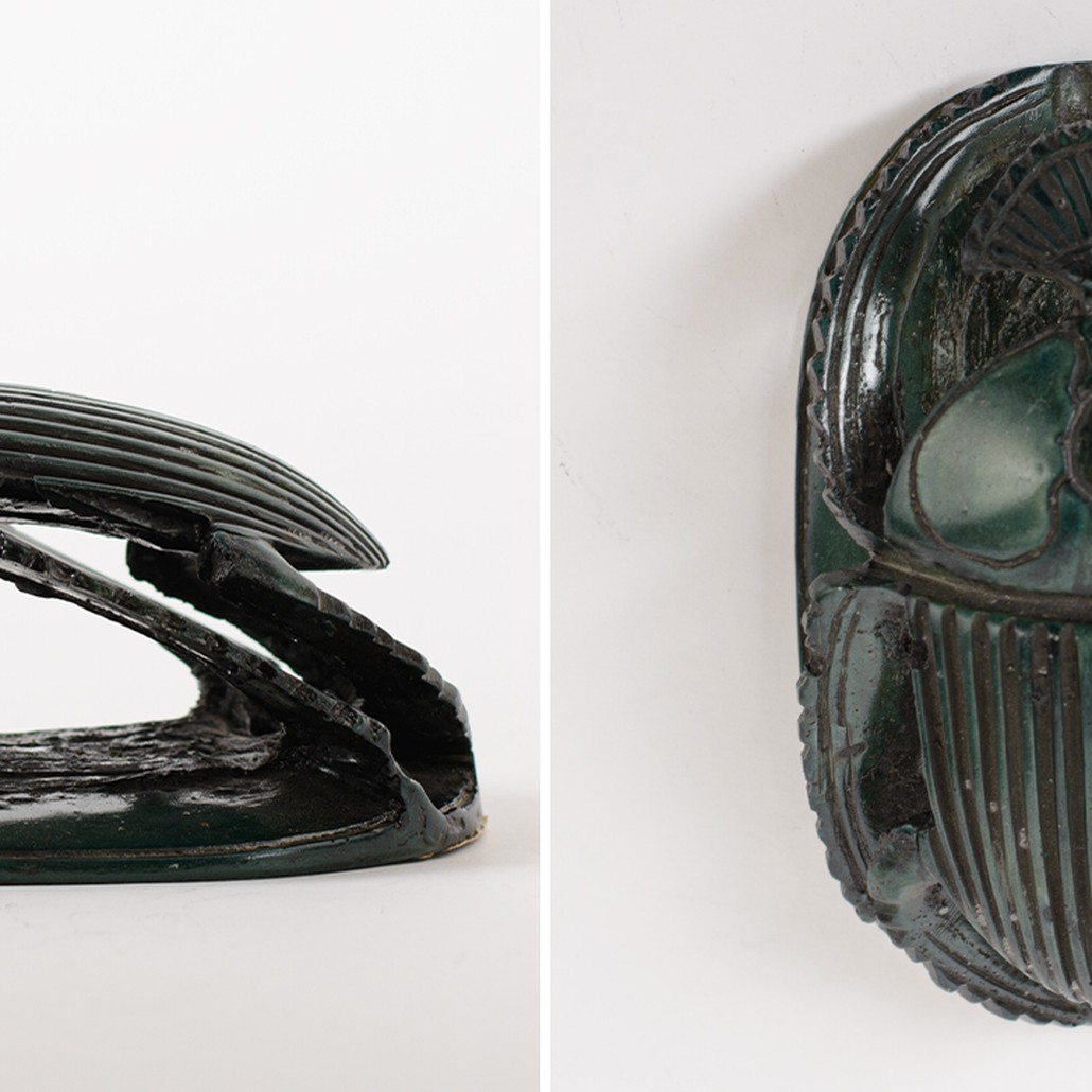 Статуэтка Скарабей Scarab Beetle dark green 1