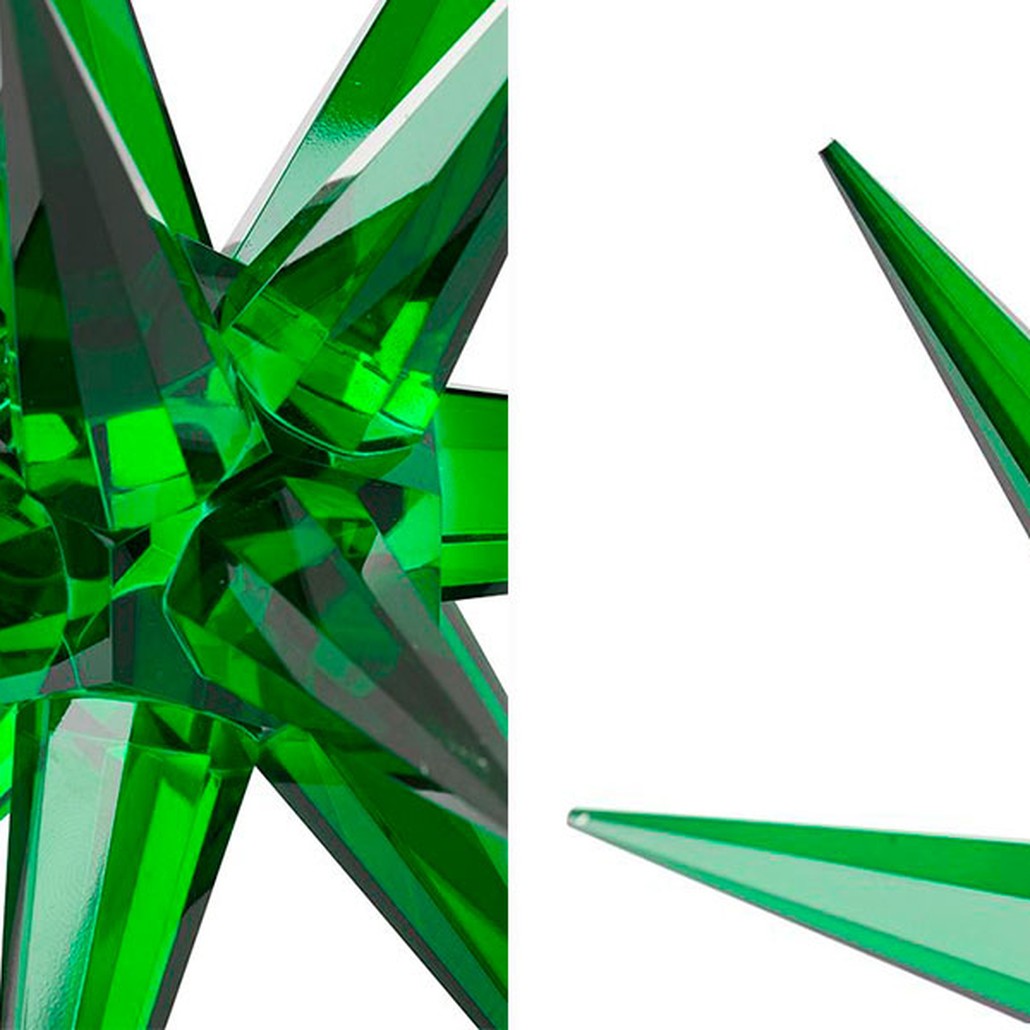 Статуэтка стеклянная зеленая звезда Green Star