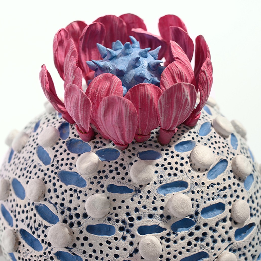 Статуэтка тропический фрукт  Tropical Fruit Round Flower Blue