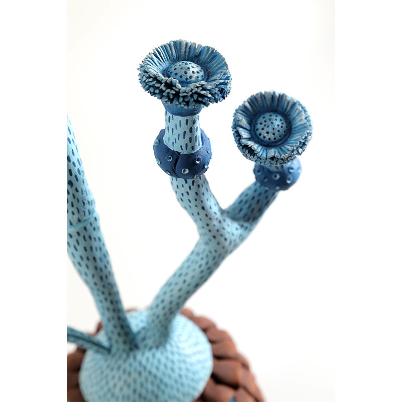 Статуэтка тропический фрукт Pandora Tropical Fruit Brown Blue Flowers