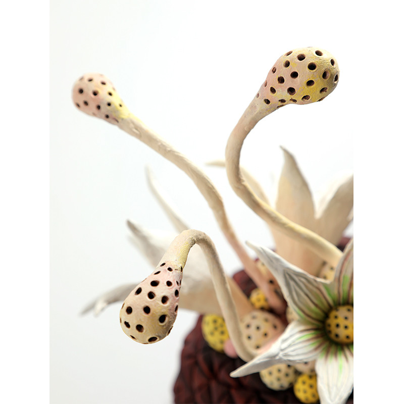 Статуэтка тропический фрукт Pandora Tropical Fruit Brown Red Creamy Flowers