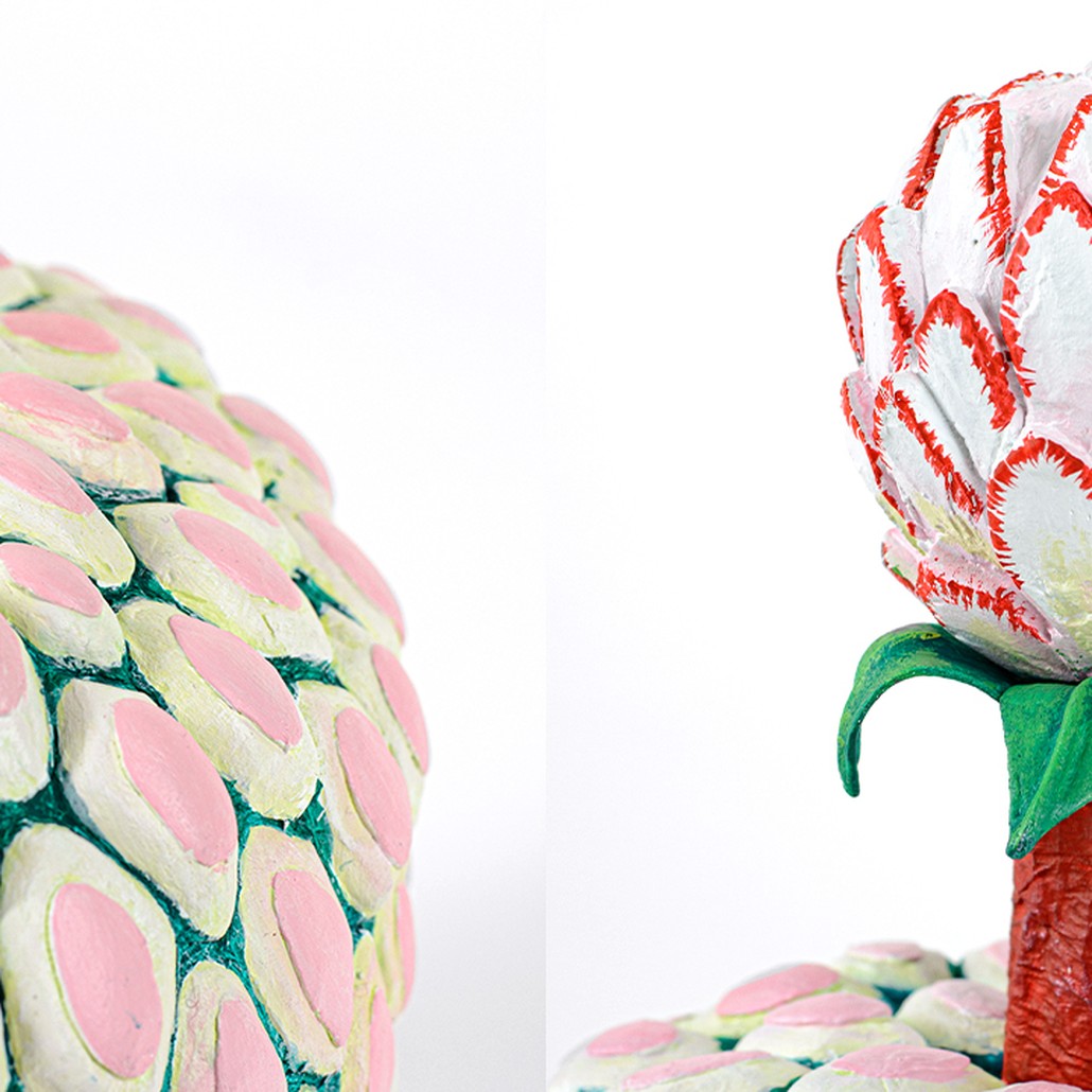 Статуэтка тропический фрукт Tropical Fruit pink and turquoise