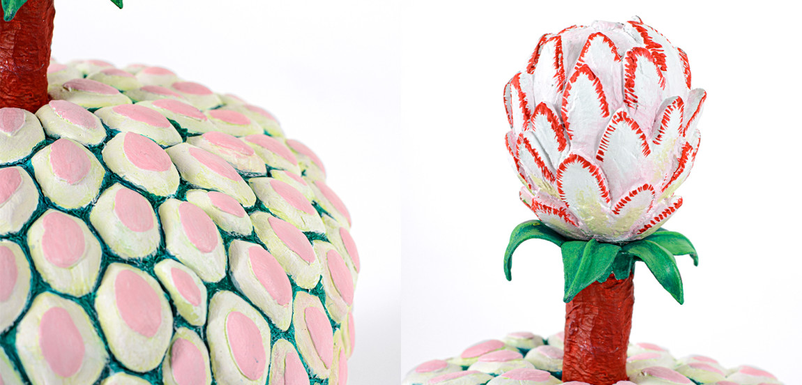 Статуэтка тропический фрукт Tropical Fruit pink and turquoise