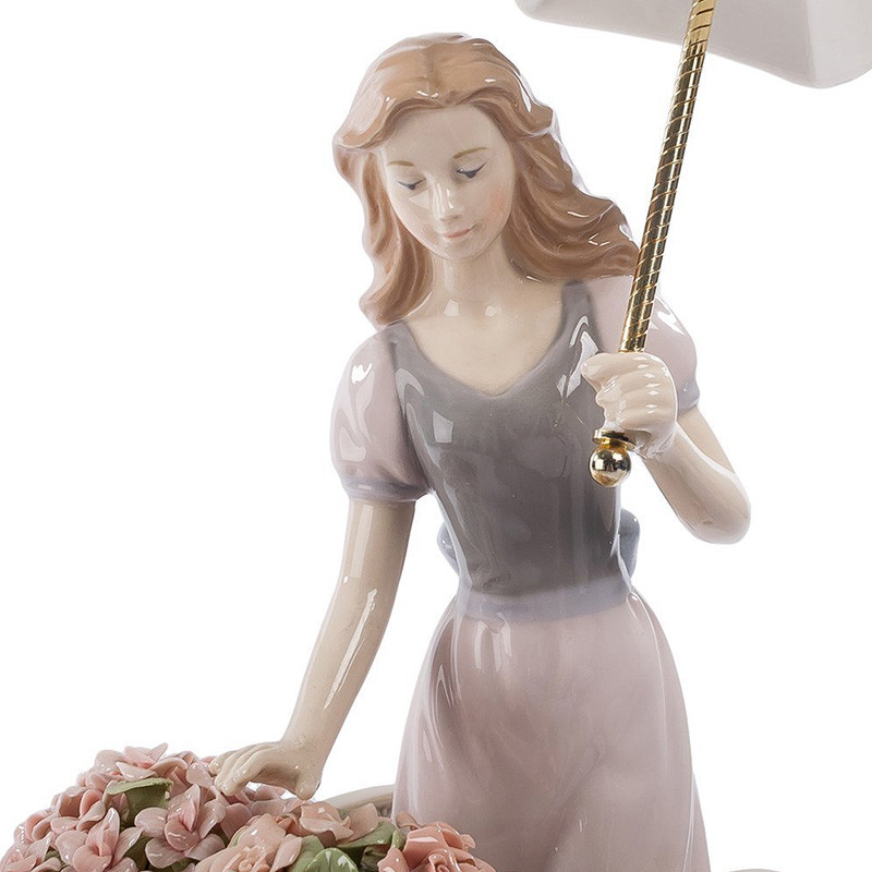 Статуэтка фарфоровая Девушка с цветами Charming Statuette