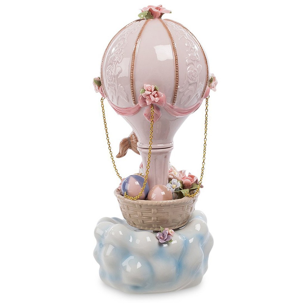 Статуэтка фарфоровая музыкальная Девочка на воздушном шаре Charming Statuette