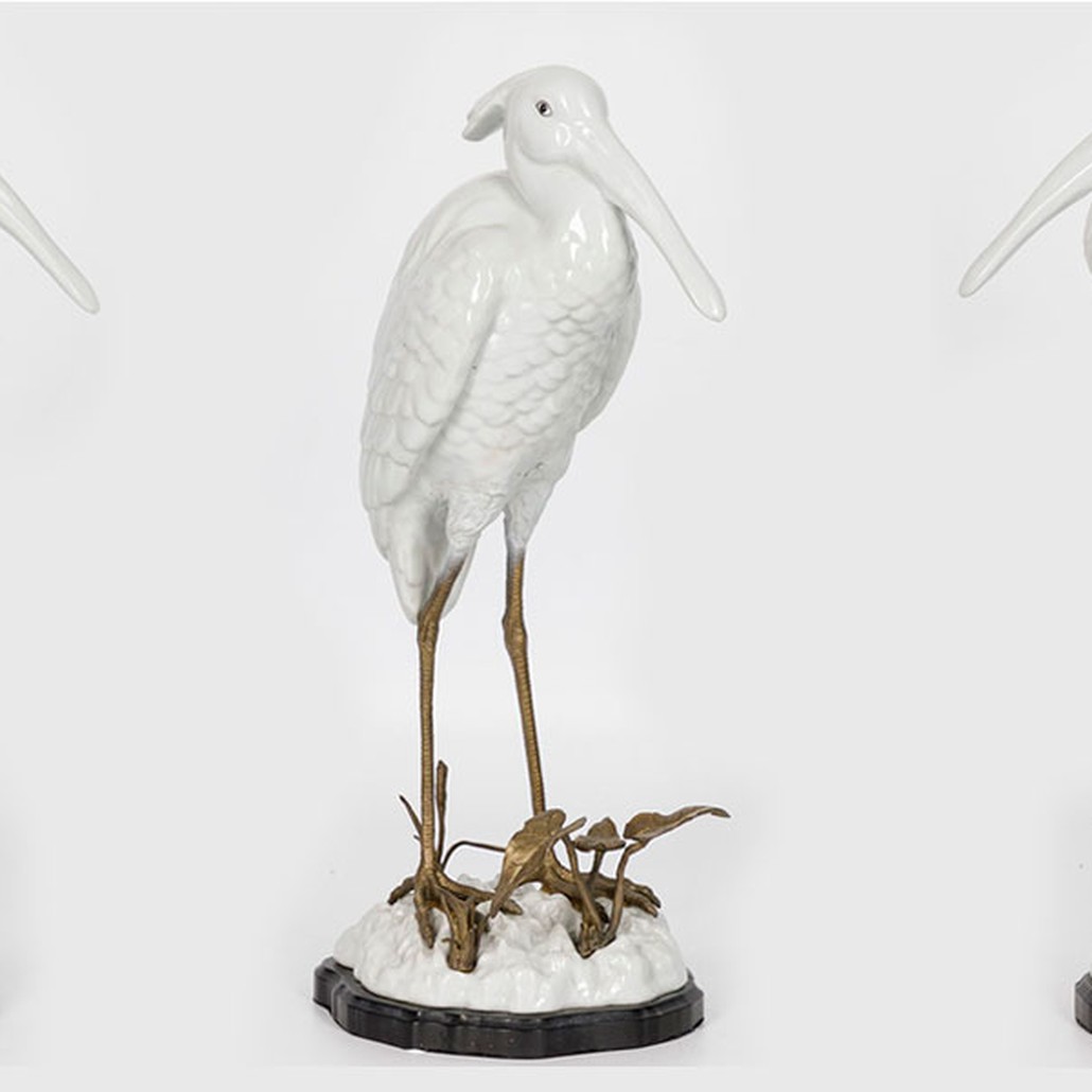 Статуэтка фарфоровая Цапля White heron