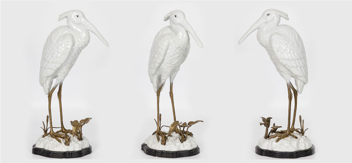 Статуэтка фарфоровая Цапля White heron