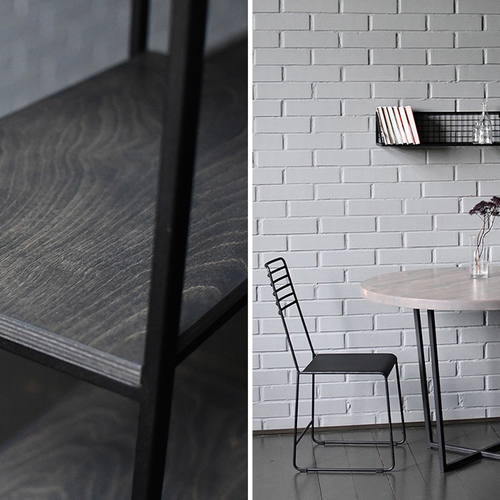 Стеллаж Ayman Graphite Industrial Metal Rust Rack