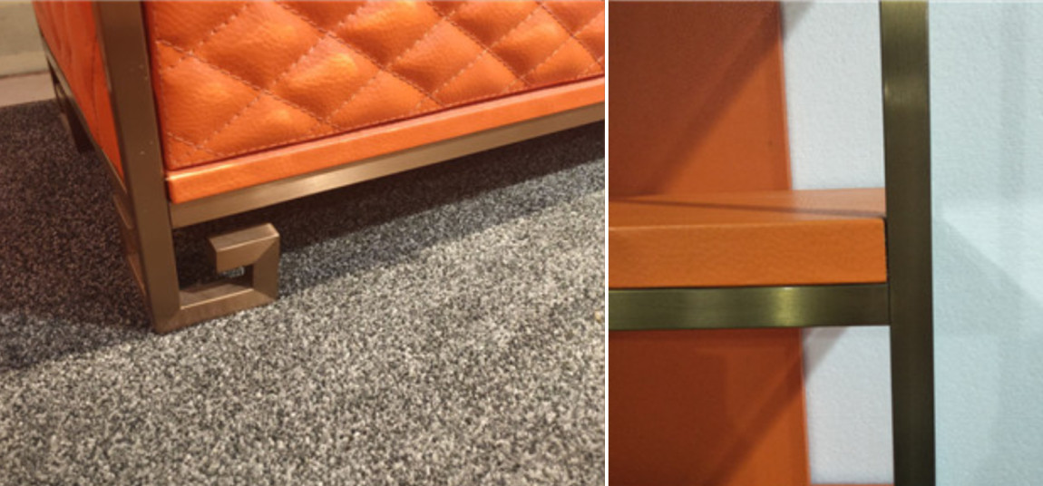 Стеллаж Bookcase Leather Capitone