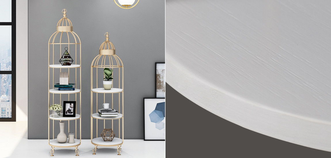 Стеллаж Cage Rack Circle gold