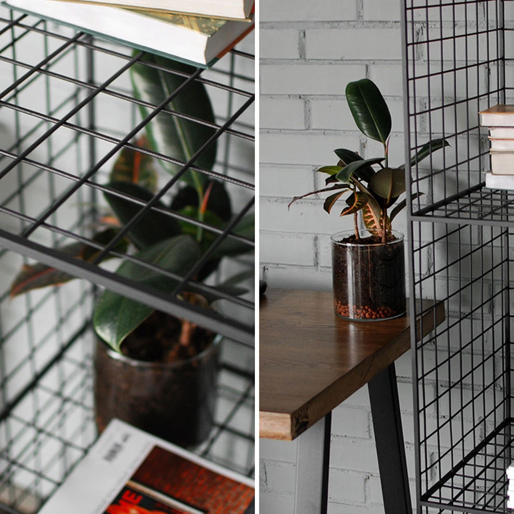 Стеллаж Carney Black Industrial Metal Rust Rack