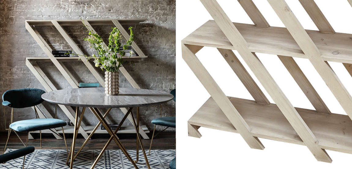 Стеллаж Diagonal Loft Wood Rack