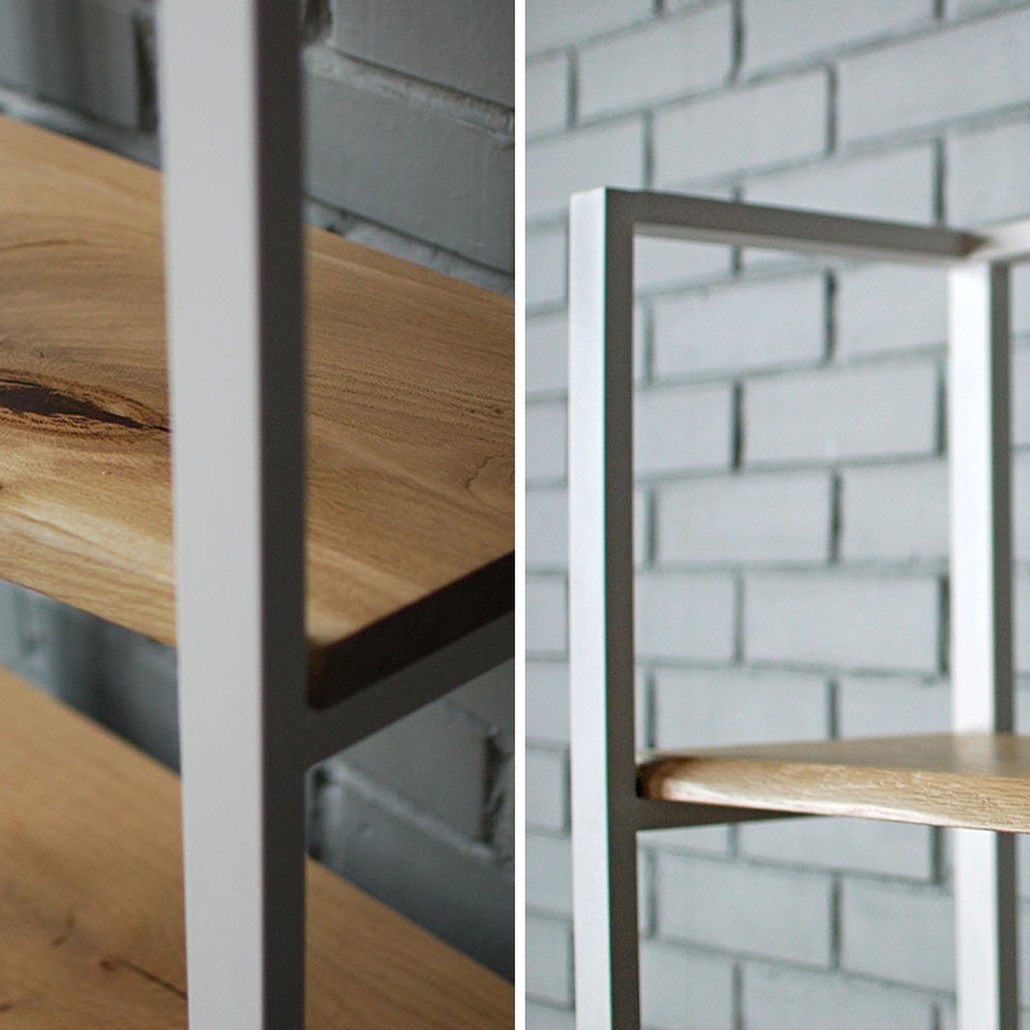 Стеллаж Holt White Industrial Metal Rust Rack
