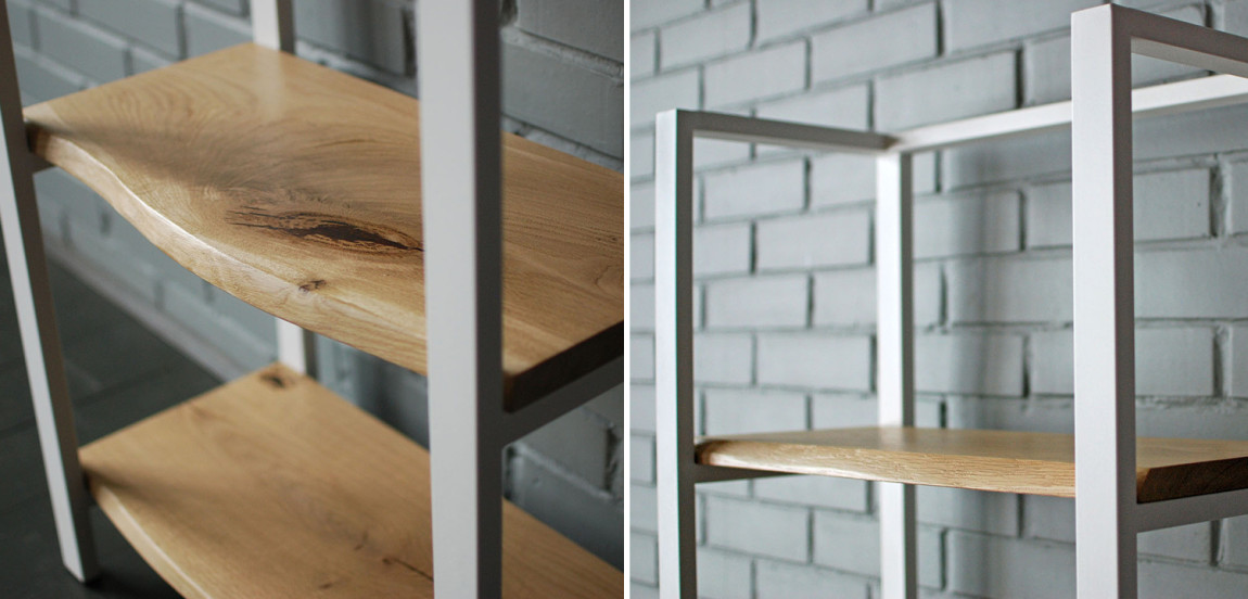 Стеллаж Holt White Industrial Metal Rust Rack