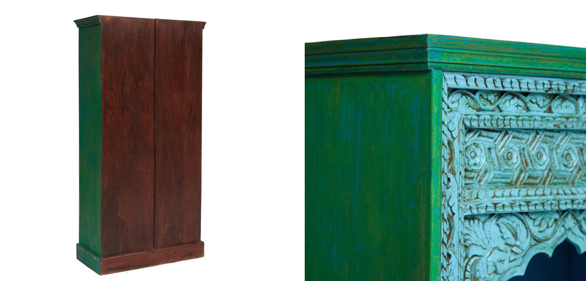 Стеллаж Indian Antique Mango Tree blue/green