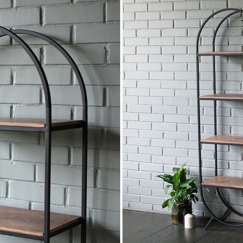 Стеллаж Lugo Industrial Metal Rust Black Rack