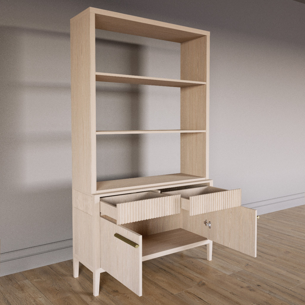 Стеллаж Primo с ящиками Светлый дуб