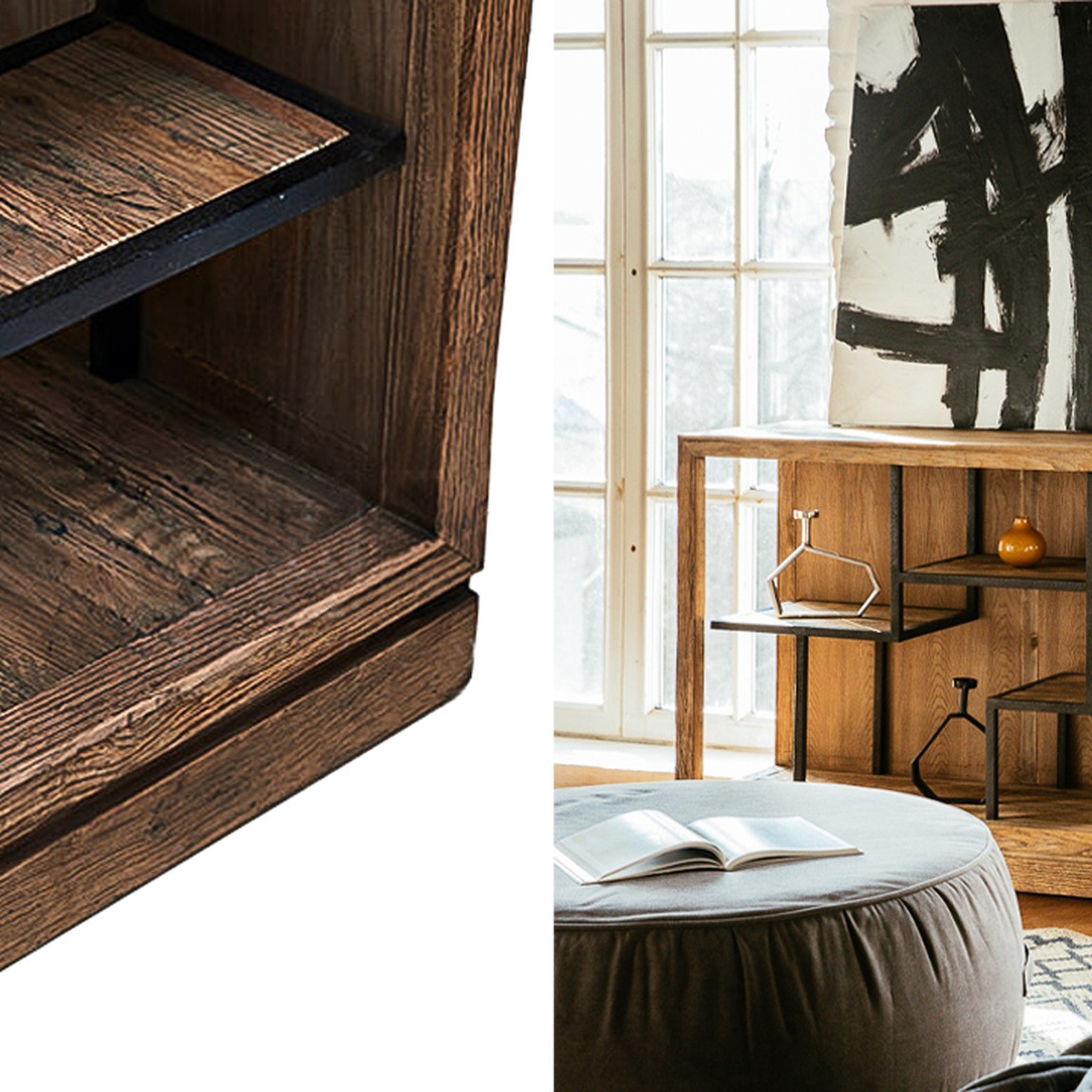 Стеллаж в стиле Лофт Geometric Loft Rack S