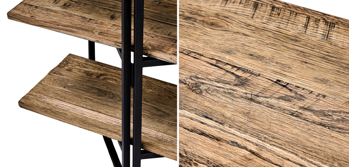 Стеллаж в стиле Лофт Luigi Loft 3 Shelves Rack