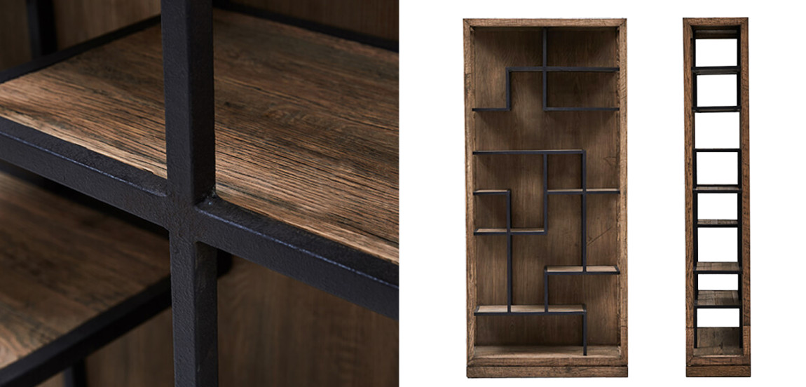 Стеллаж деревянный в стиле Лофт Geometric Loft Rack