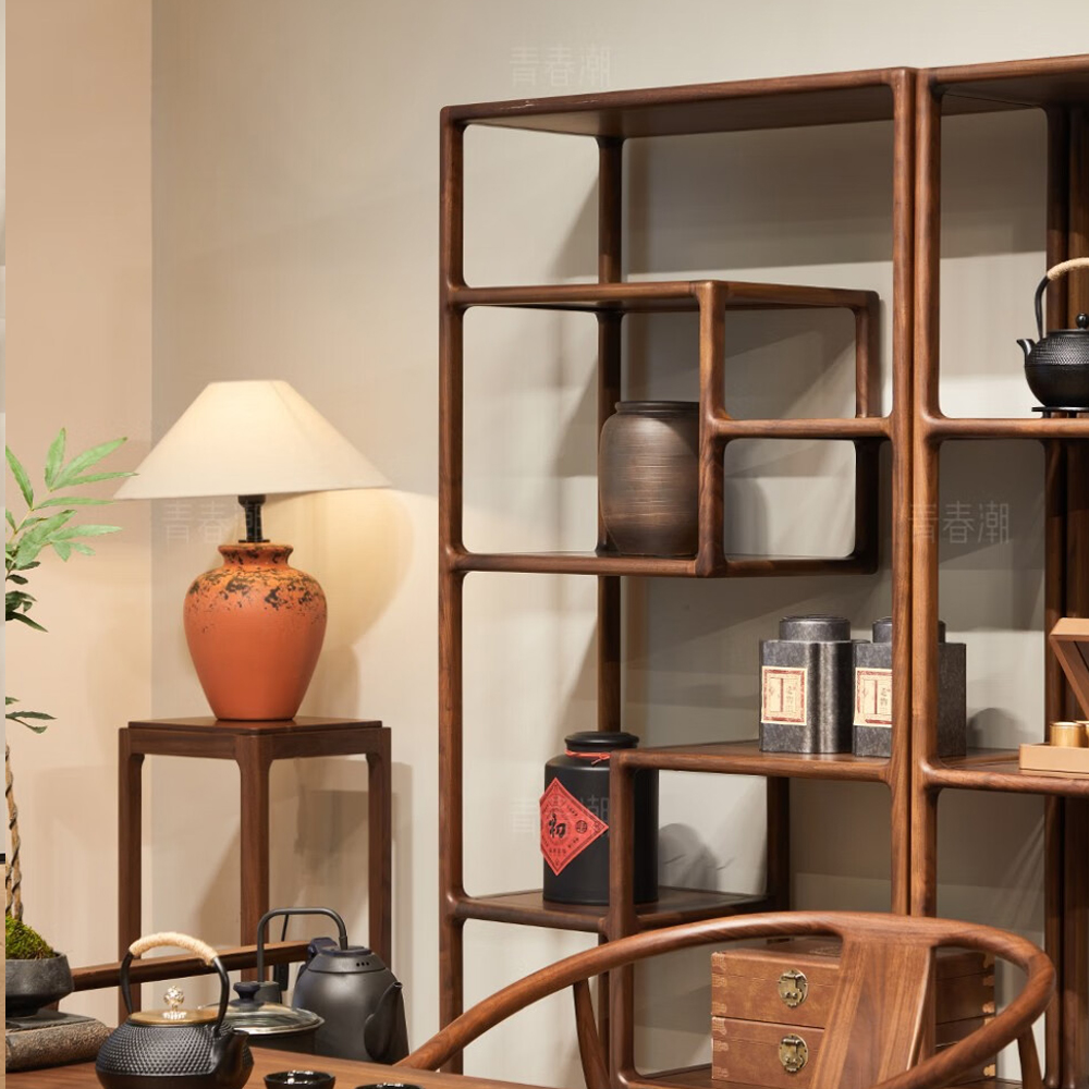 Стеллаж деревянный с полками для хранения Moon Walnut Furniture