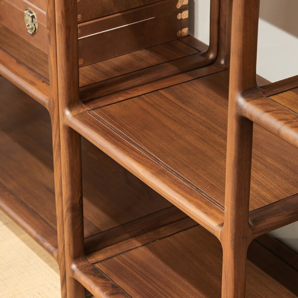 Стеллаж деревянный с полками для хранения Moon Walnut Furniture