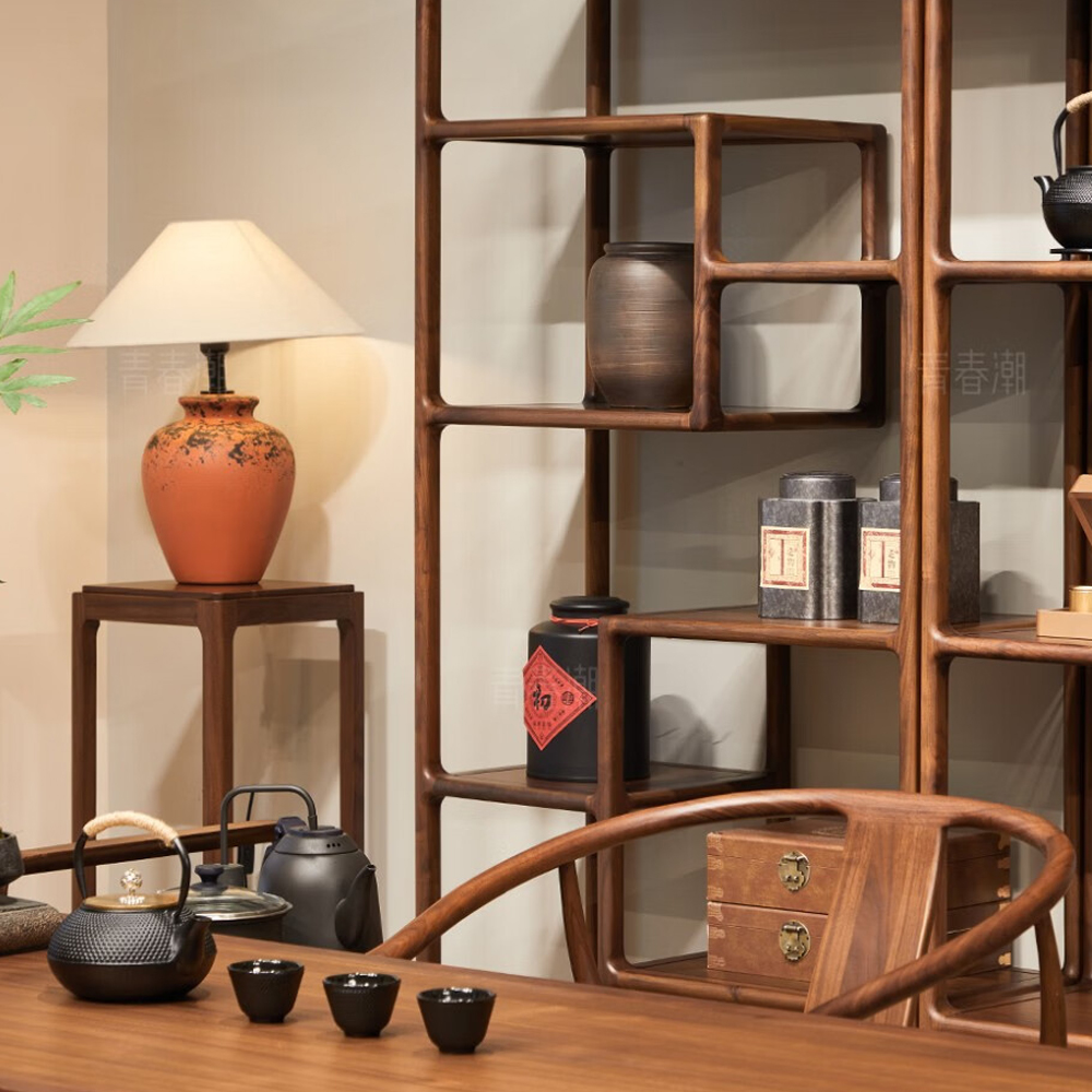 Стеллаж деревянный с полками для хранения Moon Walnut Furniture