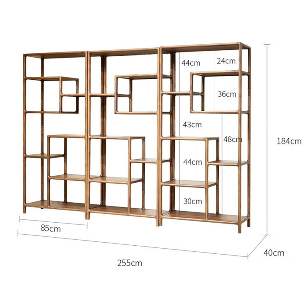 Стеллаж деревянный с полками для хранения Moon Walnut Furniture