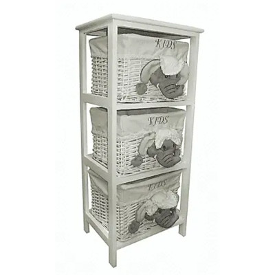Стеллаж для детской с животными с плетенными корзинами Cute Elephant