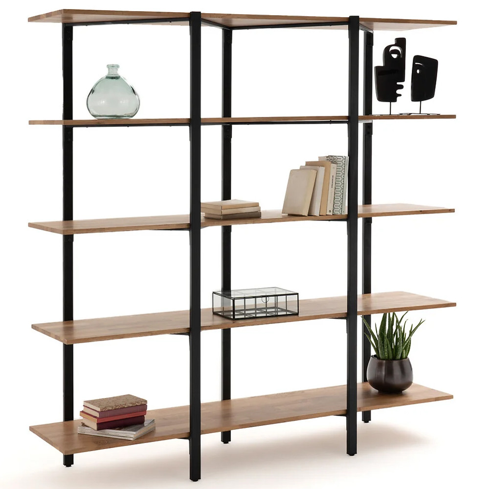 Стеллаж из массива дуба и стали Robson Rack Industrisal Metal Rust