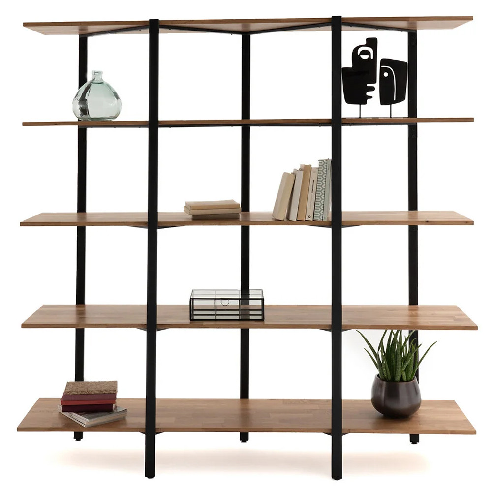 Стеллаж из массива дуба и стали Robson Rack Industrisal Metal Rust