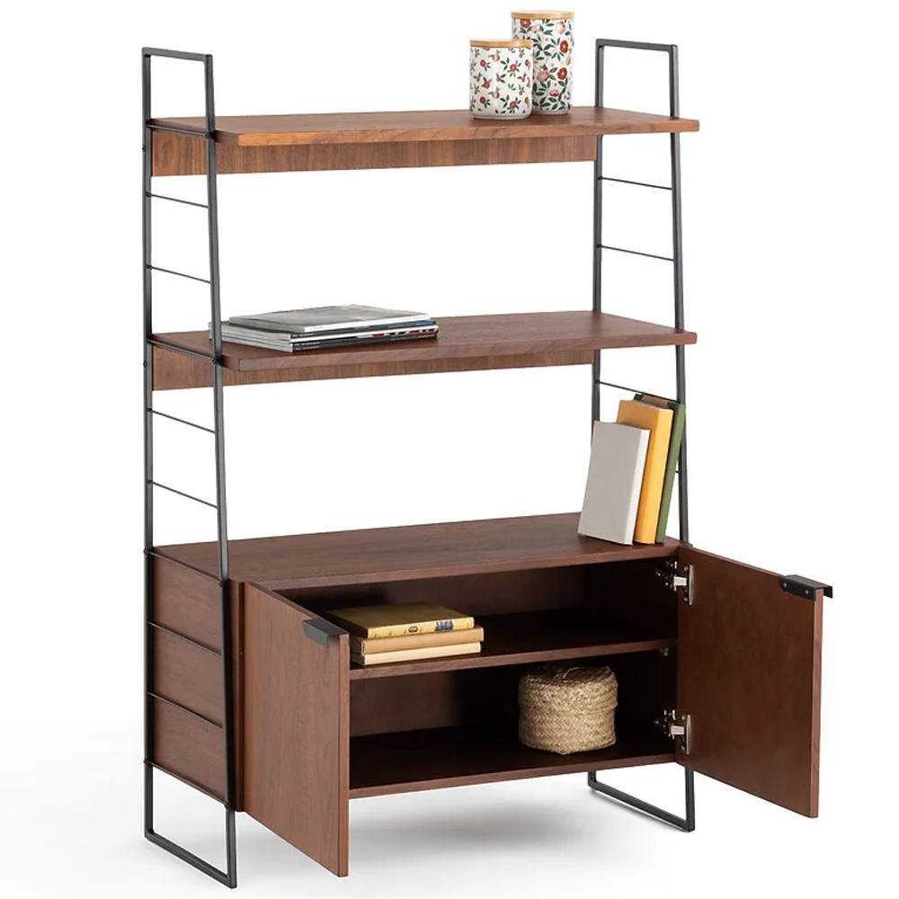 Стеллаж из стали и орехового дерева Derek Wood Rack