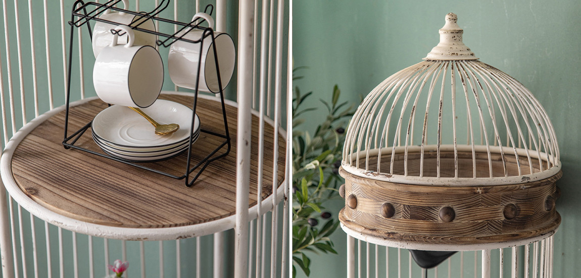 Стеллаж клетка Cage Rack White Provence