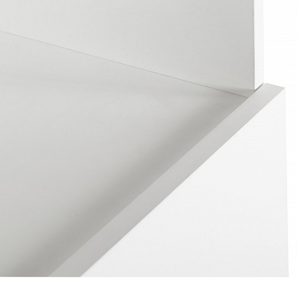 Стеллаж книжный белый с 3-мя открытыми полками и дверкой Strict Lines