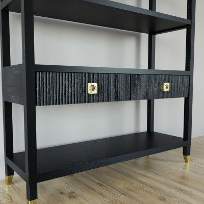 Стеллаж с двумя ящиками Elsa Dreams Black