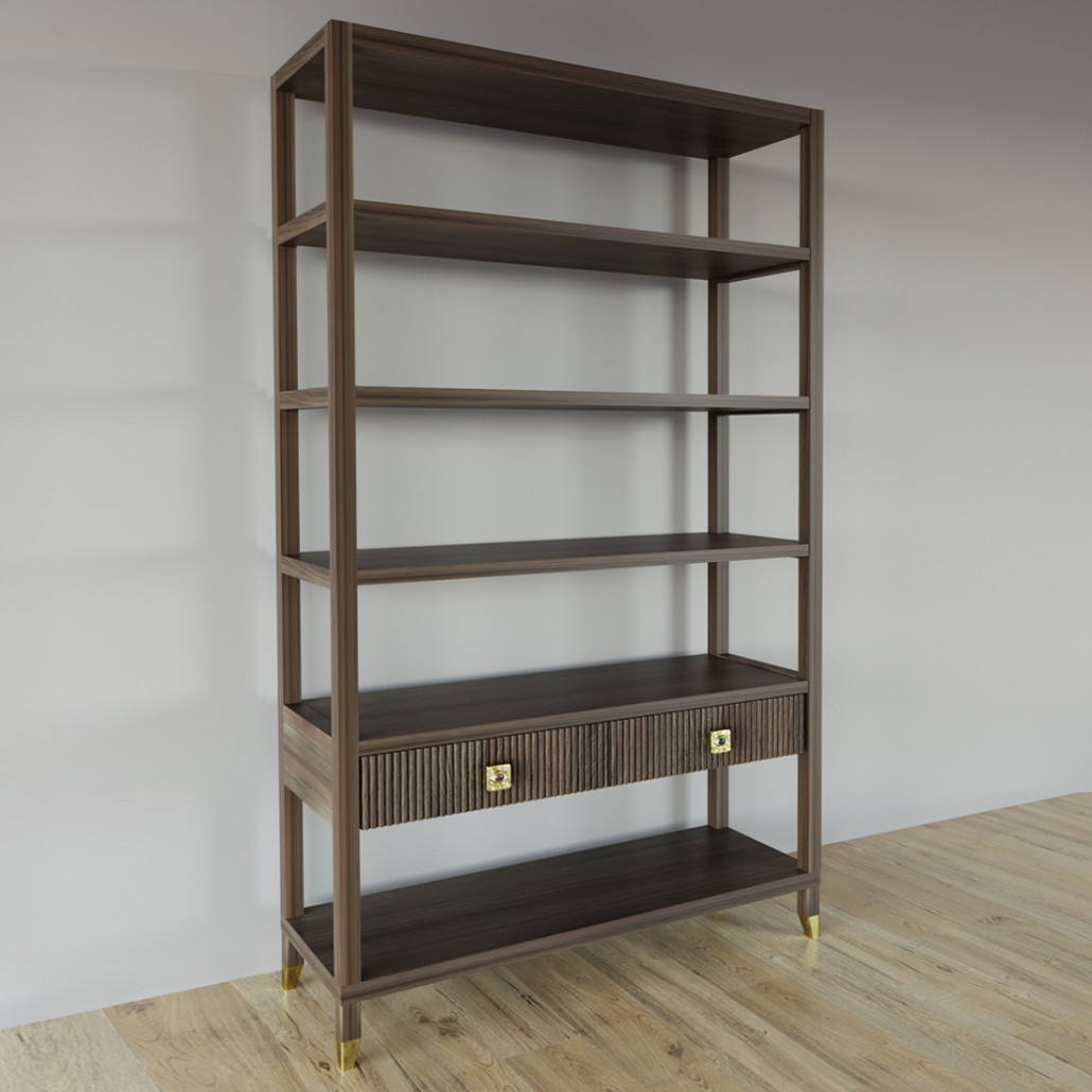 Стеллаж с двумя ящиками Elsa Dreams Walnut