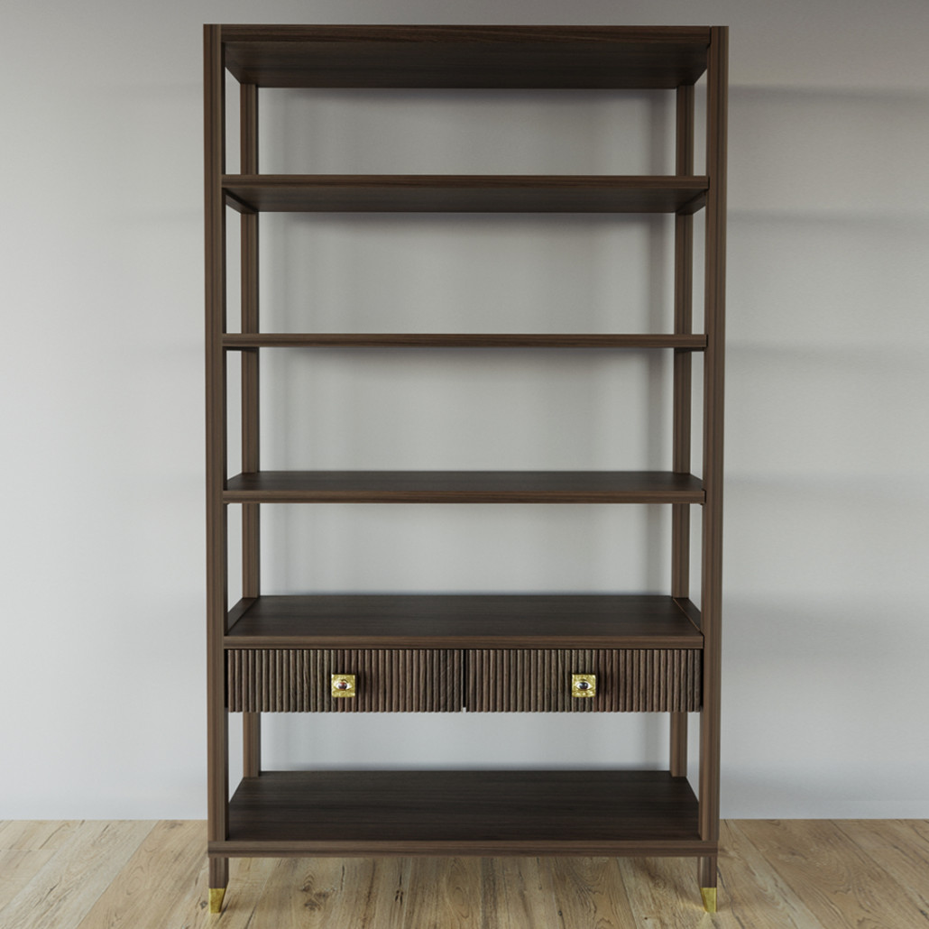 Стеллаж с двумя ящиками Elsa Dreams Walnut