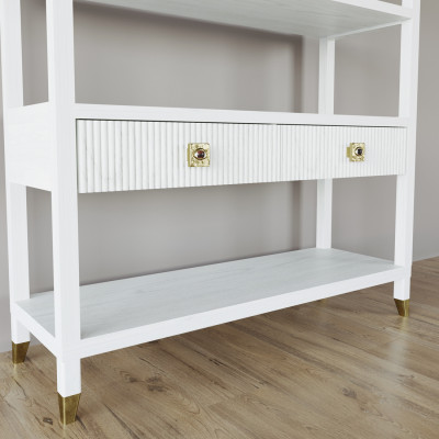 Стеллаж с двумя ящиками Elsa Dreams White