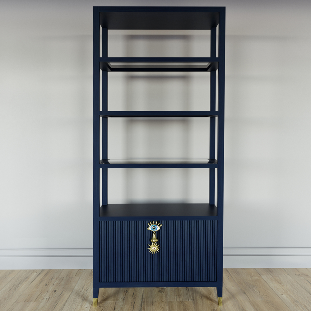 Стеллаж со стеклянными полками Elsa Dreams Blue