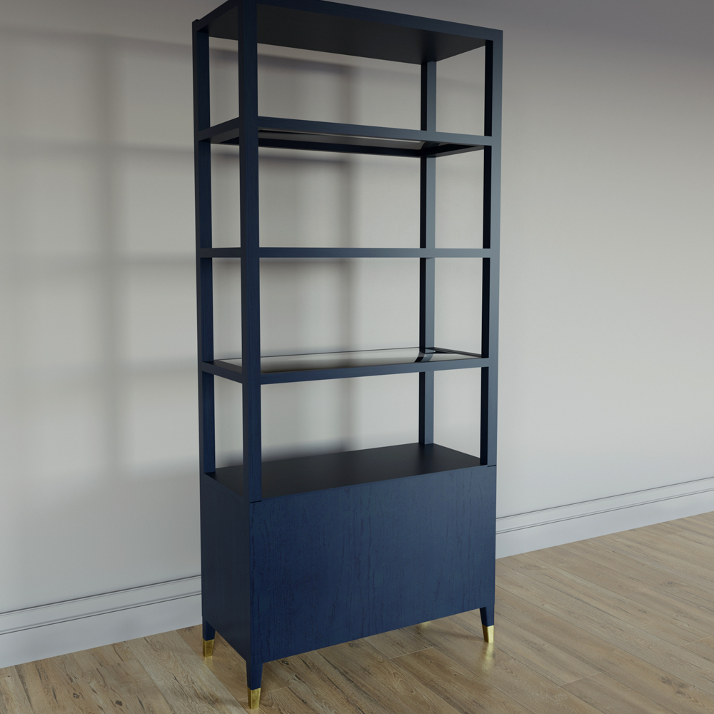 Стеллаж со стеклянными полками Elsa Dreams Blue