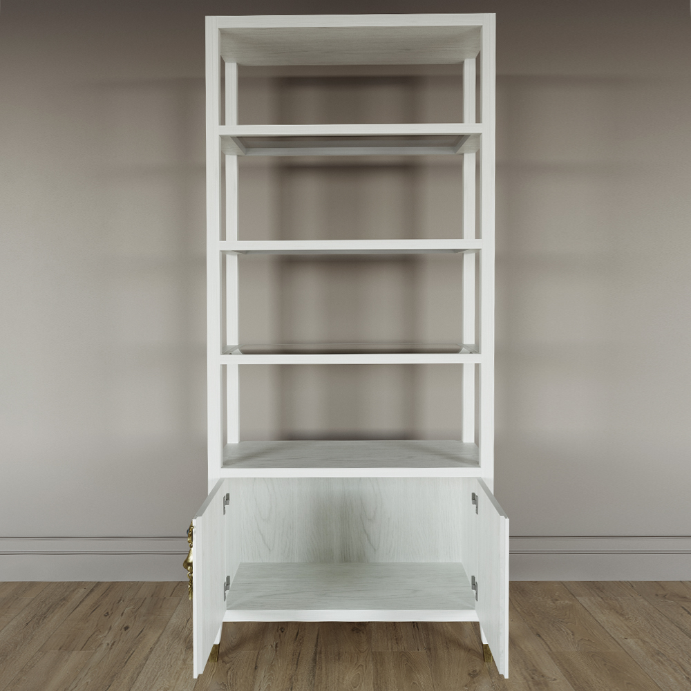 Стеллаж со стеклянными полками Elsa Dreams White