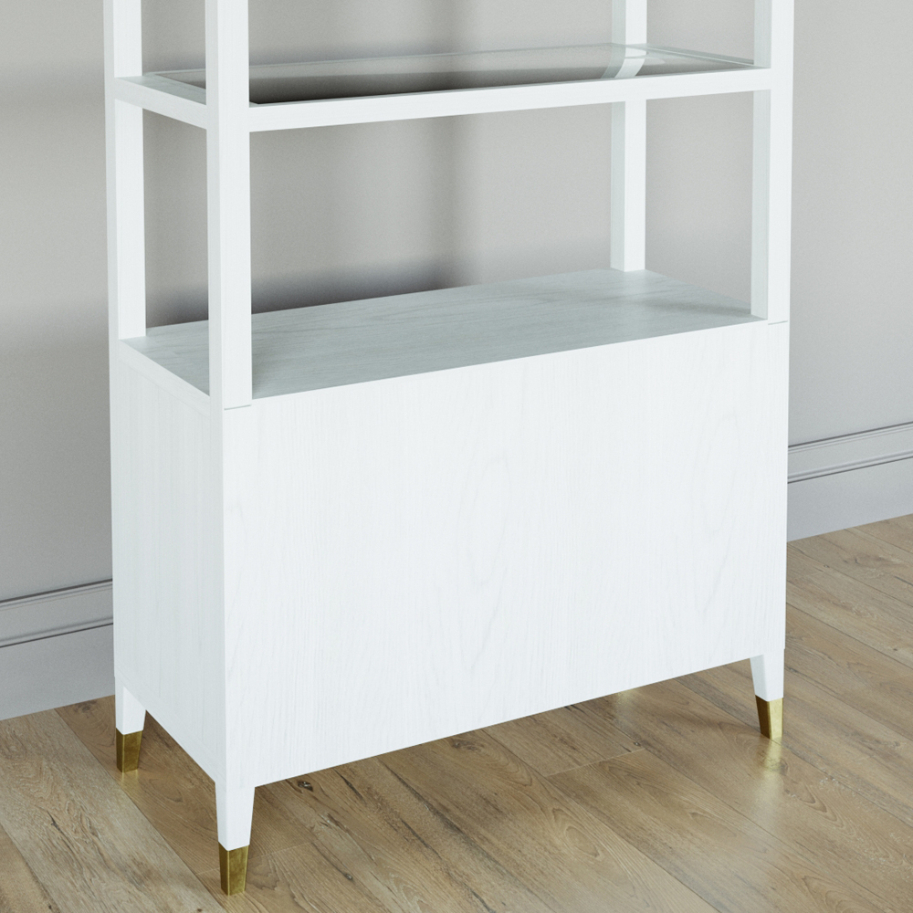 Стеллаж со стеклянными полками Elsa Dreams White