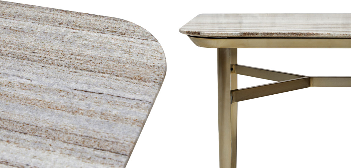 Стол Cisneros Marble Dinner Table с мраморной столешницей