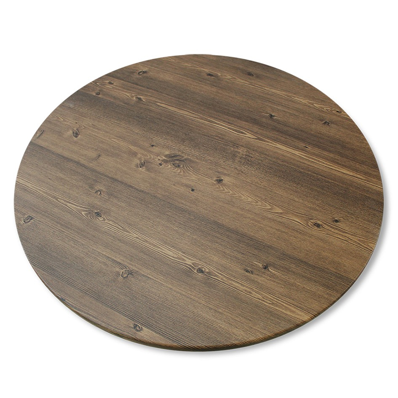 Стол журнальный c коричневой круглой столешницей на трех металлических ножках Charm Coffee Table