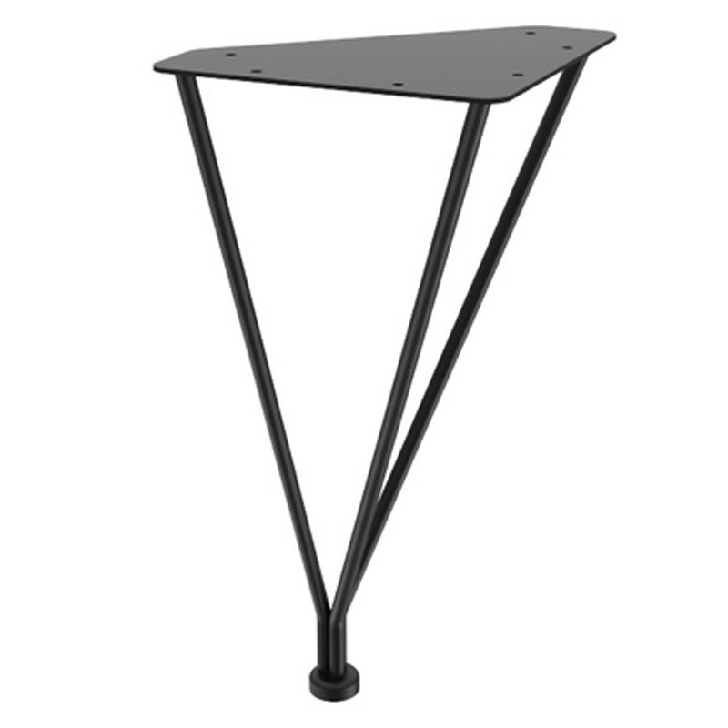 Стол журнальный c коричневой круглой столешницей на трех металлических ножках Charm Coffee Table